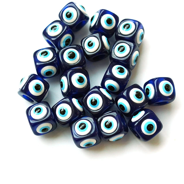 Evil Eye Beads Jewelry Making  Pandora Jewelry Evil Eye Charm - 10pcs New  Round - Aliexpress