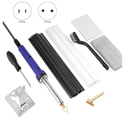 Kit de soudage plastique avec tige, maille renforcée, cadre en fer chaud et brosse métallique, adapté à la réparation manuelle de Surface 