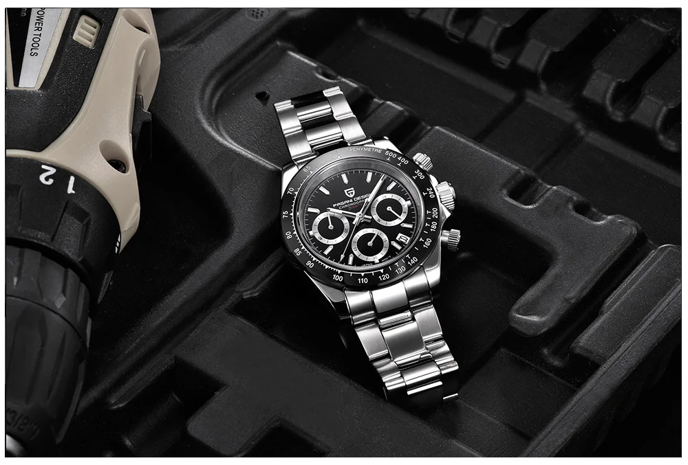 PAGANI Дизайнерские мужские часы Топ бренд Роскошные Кварцевые часы для мужчин бизнес водонепроницаемые часы для мужчин сапфировый Полный Хронограф