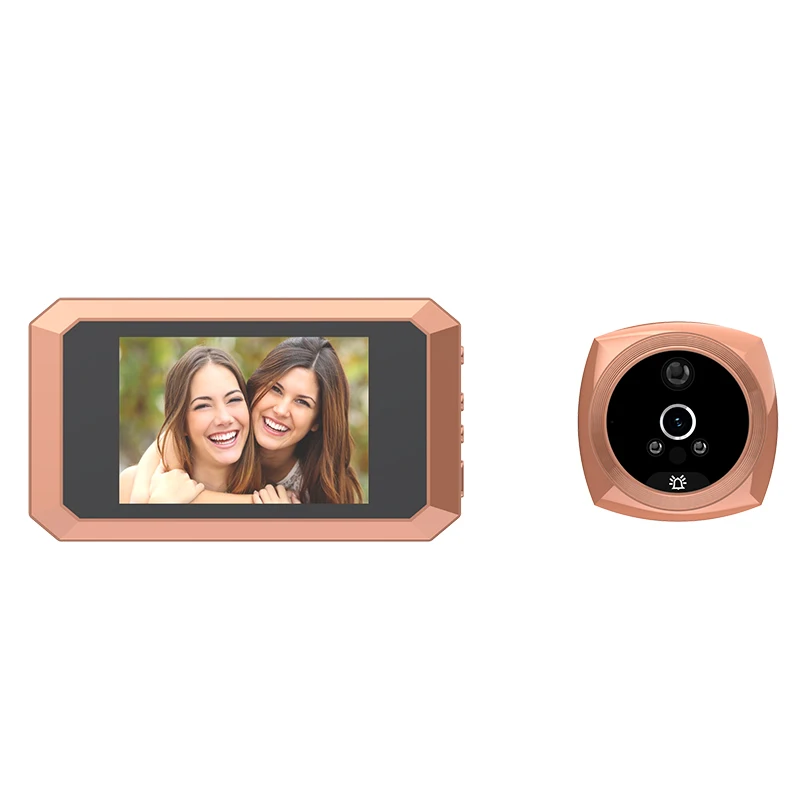 Video Doorbell Digital Peephole 3.5" Indoor Screen Monitor Door Camera Viewer Motion Detection Photo Auto Record Home Security 