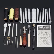 Различные кожаные наборы для поделок, вилки, дырокол, штамповка и биговка, инструменты для шитья кожи, инструменты для гравировки
