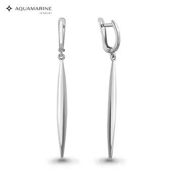 

Earrings long AQUAMARINE without inserts Silver 925