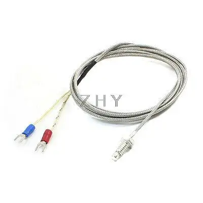 

6.5Ft Metal Braid Shield K Type 0-700C 6mm Thread Thermocouple Sensor