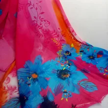 Шифоновая ткань для платья в продаже Цветочные Швейные материалы для рукоделия
