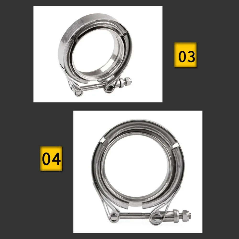 2in/2.5in SS304 v-ленточный зажим Нержавеющая сталь M/F 3 V ремешок турбо выхлопная труба Авто фланец застежка Универсальный