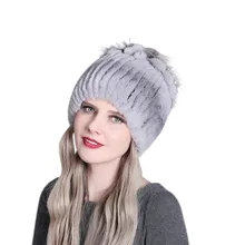 Шапка женская зимняя женская шапка для женщин, шапка из меха кролика лисы, шапки из меха кролика Рекс, женский зимний теплый головной убор#4