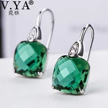 V.YA серьги-гвоздики из стерлингового серебра S925 пробы для женщин, очаровательные Винтажные серьги-гвоздики с кубическим цирконием, Женские Ювелирные изделия, подарок