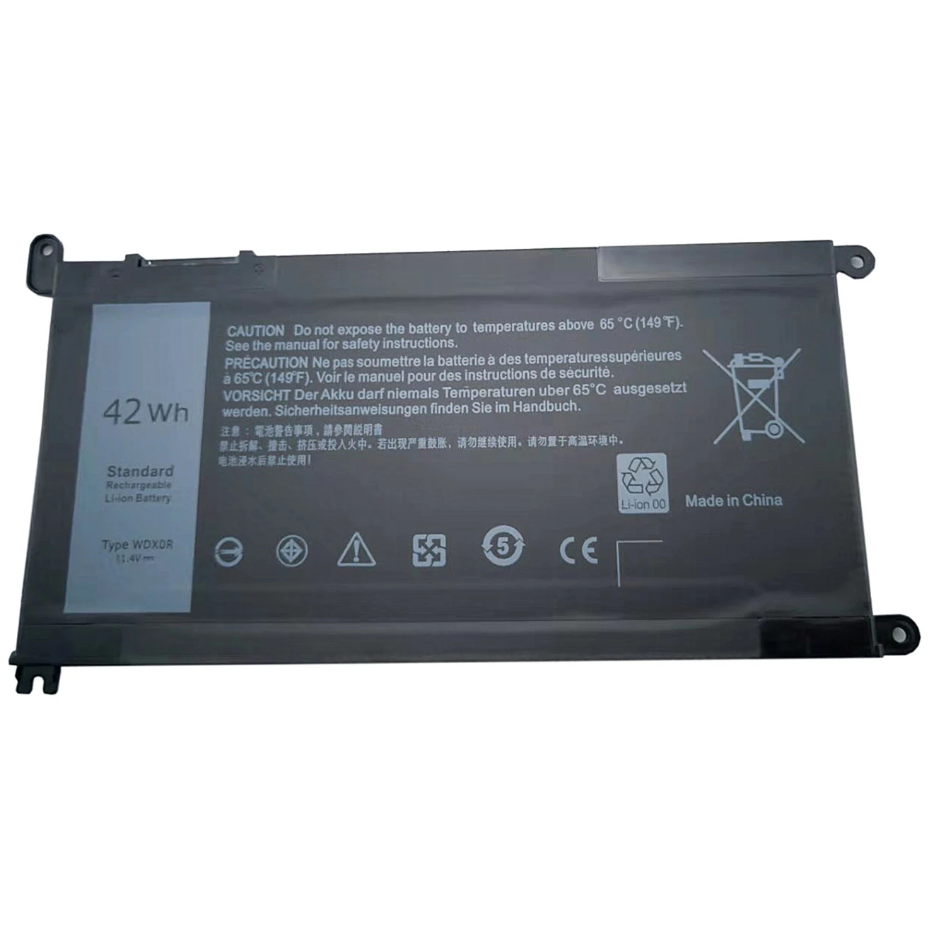 Аккумулятор для ноутбука Dell WDXOR Inspiron 13 5000 5368 5378 14 7368 7000 7560 7460 5567 T2JX4 3CRH3 42wh |