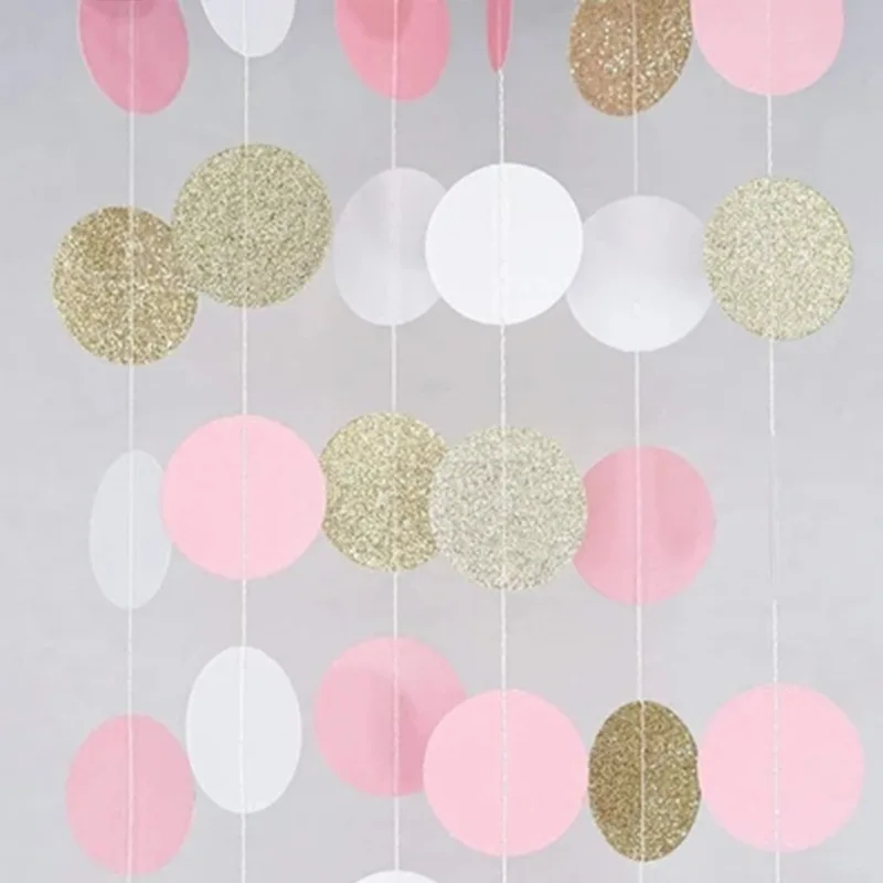 Круглые Бумажные Цветочные вечерние украшения кулон Подвеска круглой формы флаг день рождения полная луна ребенок душ свадьба