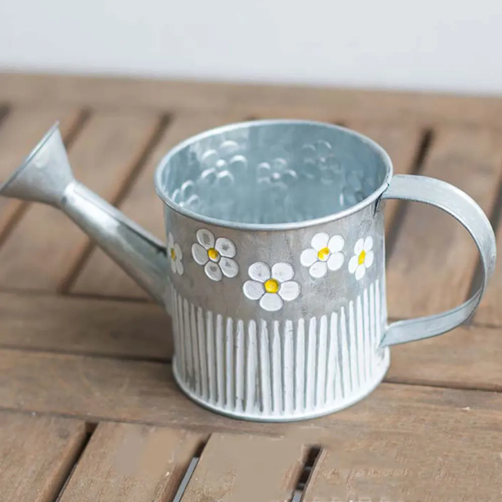 

Vintage Iron Plant Pot Desktop Flowers Vase Flowerpot Hanging Balcony Plant Bucket Planting Display Stand Home Decor