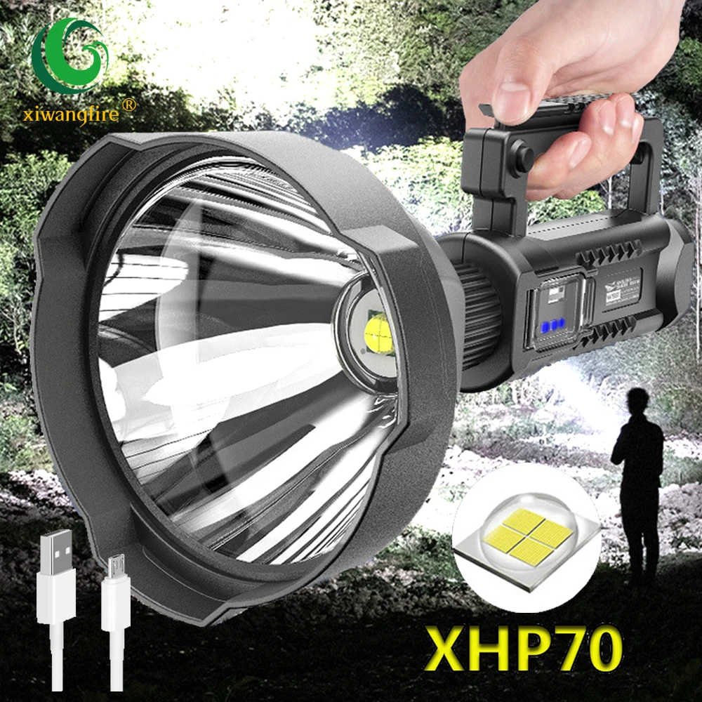 

XHP70.2 / XHP50.2 Sterk Licht Zoeklicht Outdoor Multifunctionele Verlichting LED Zaklamp Waterdichte Oplaadbare Draagbare Lamp