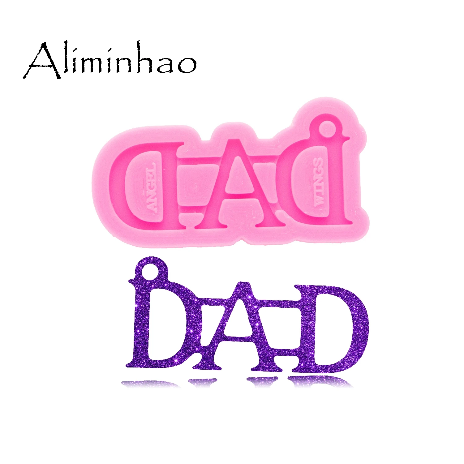 Блестящая Глянцевая форма для мам/пап/SIS/ BRO/PAPA DY0531 брелока из УФ смолы силиконовая