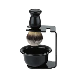Three in one shaving soap BOWL + shaving brush + shaving rack shaving brush set men's beard cleaning tool