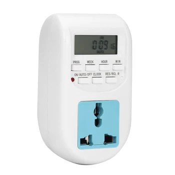 

220-240V 10A EU Programmable Timer Socket Universal plug Digital Timer 16 Groups Setting New Energy Saving Digital Timer Switch