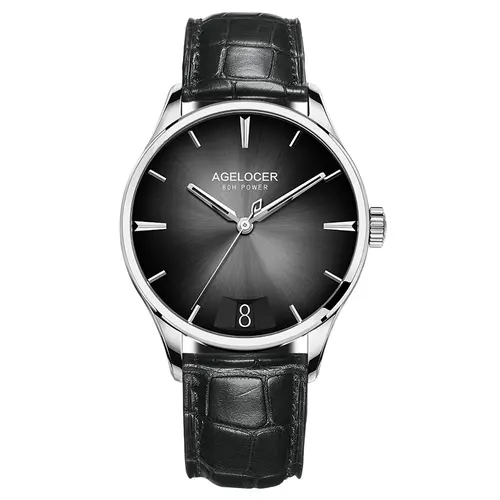 AGELOCER Original Budapest Watch Steel Strap Men's Business Dress Big Calendar Automatic Mechanical Watch Birthday Gift for Men - Image 8