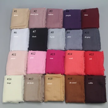 

20pc/lot Newest Cotton scarf Hijabs hot design Winter Warm Solider Color Muslim wrap hijab scarf/scarves 30 colors