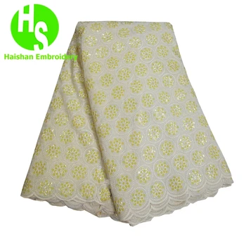 

HS Net Lace Fabric 2019 tissu perlage dubai Orange Sequin Fabric Lace African Lace Dresses for Women in Clothing for Wedding