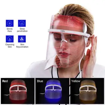 

3 Colors LED Light Therapy Face Mask Photon Instrument Anti-aging/Acne/Wrinkle Removal Skin Firming SPA Beatuy Treatment