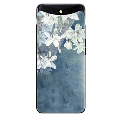 Для OPPO find X case PAFM00 звездное небо закаленное стекло+ края из ТПУ Жесткий чехол для OPPO FindX чехол найти X чехол на корпус телефона - Цвет: A10