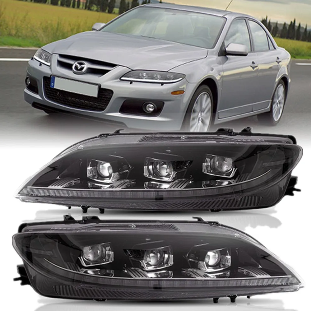 2pcCarLedHeadlightAssemblyForMazda620032015Mazda6LEDDaytime