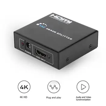 

HDMI Splitter 1x2 High-quality Convenient Portable Delicate HDMI Converter 1 in 2 out Switcher 4K HDMI Switcher Selector