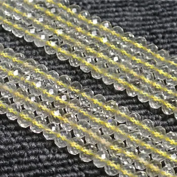 

3-5mm Natural Faced lemon crystal irregular shape Stone Beads For DIY necklace bracelet jewelry making 15 "free delivery