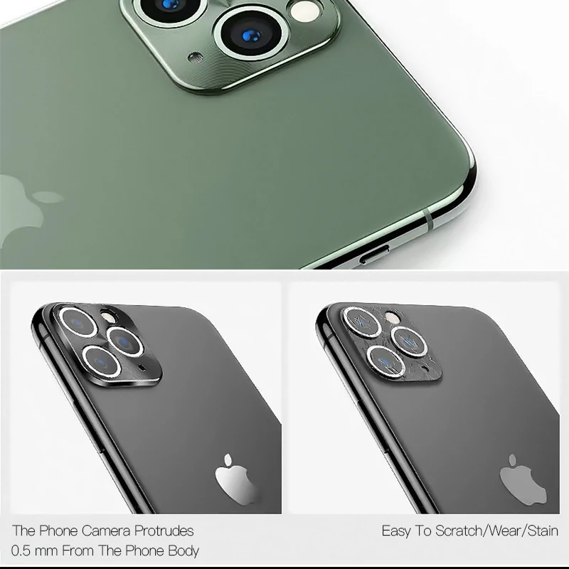 Объектив камеры полное покрытие защитное металлическое кольцо+ закаленное стекло для iPhone 11 Pro XS Max XR X задняя камера объектив защитный чехол