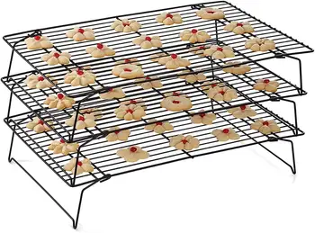 

3-Tier Stackable Cooling Rack, Non-stick Wire Cake Rack for Pies, Cookies, Pastries