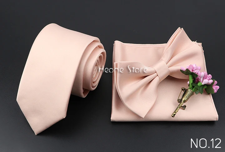 Einfarbig Krawatte Set Für Männer Salbei Grün Rosa Blume Pin Krawatte Einstecktuch Manschettenknöpfe Brosche Set Bräutigam Anzug Hochzeit Hemd Zubehör – Detail 13