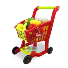 Childrens Shopping Trolley Cart�Play Food Set Kids Pretend Shop Push Along Toy