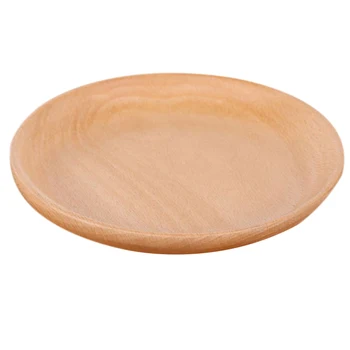 

Beech Plates Wooden Tableware Beech Wood Plate Handmade Sushi Dish for Daily Uses or Gifts,2Pack,7.9In