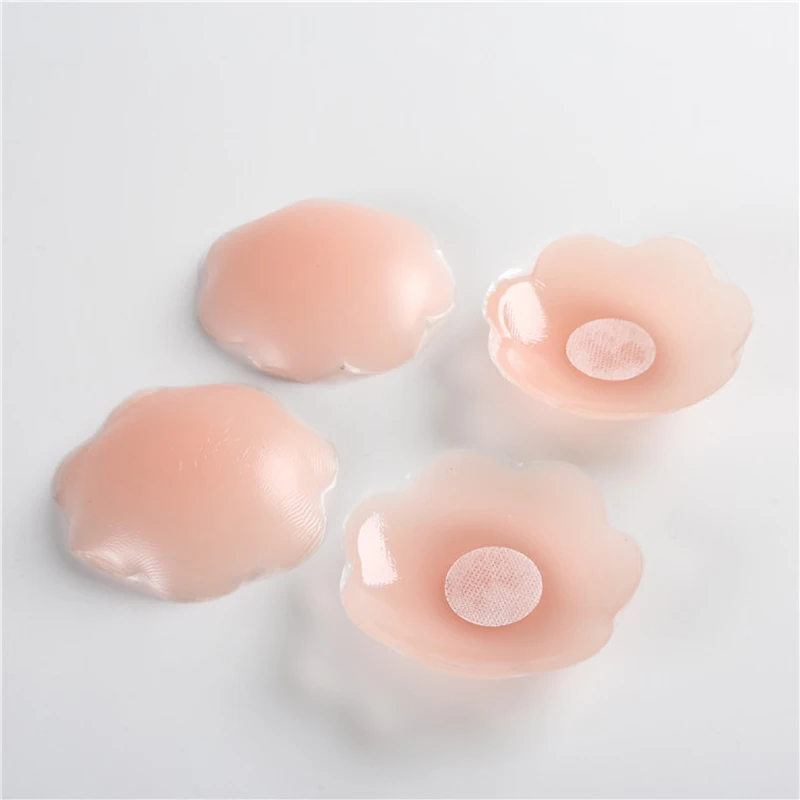 

2 Pairs Reusable Self Adhesive Silicone Breast Nipple Cover Chest Sticker Women tit Hide Bra Accessories 6.5cm Diameter