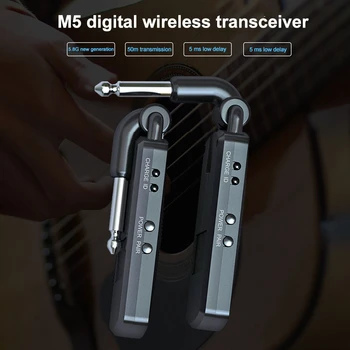 

Musical Instrument 6.35mm Accessories 5.8GHz Rechargeable Stage Performance Transmitter Receiver Digital Wireless Guitar System