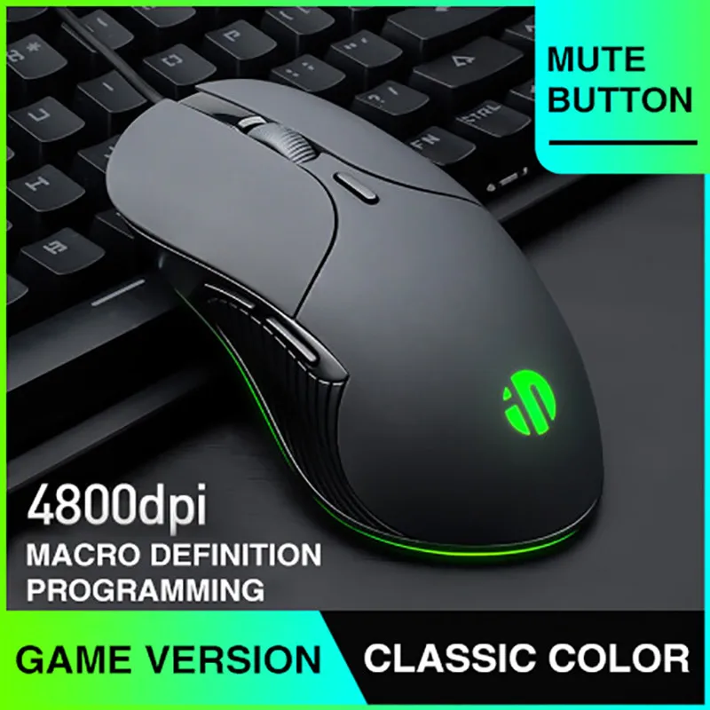 Wired Mouse Profession Wired Gaming Mice 6 Buttons 4800 DPI LED Optical Mouse USB Computer Mouse Gamer Mute Mice For PC laptop good wireless mouse Mice