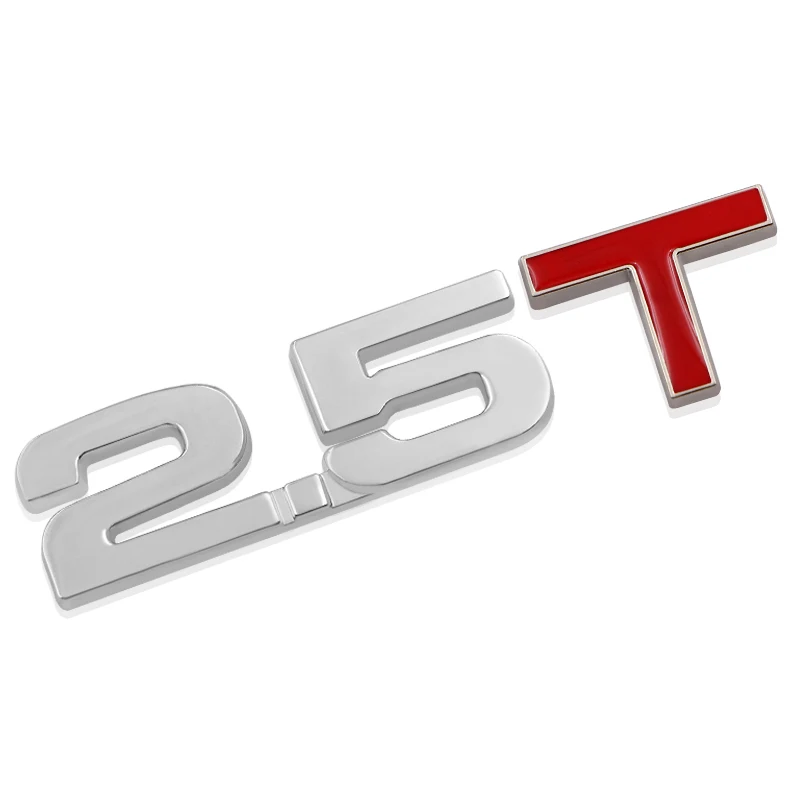 2.5T Автомобильный Стайлинг 3D металлический Стикеры 1,0 1,2 1,3 1,4 1,5 1,6 1,8 2,0 2,2 2,3 2,4 2,5 2,8 3,0 T номер Авто Наклейки Аксессуары для экстерьера - Название цвета: 2.5T