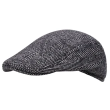 

Autumn and winter woolen herringbone peaked hat winter warm wool men's hat men's beret British style newsboy hat