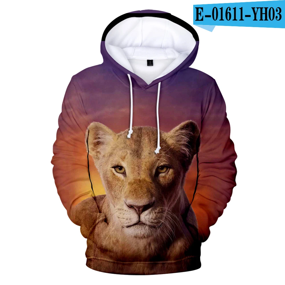 Своеобразная 3D Толстовка с капюшоном героями мультфильмов Король слава Лев