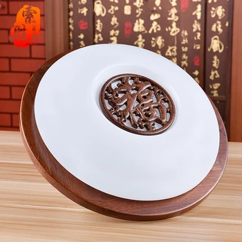 

NEW Chinese Style Led Ceiling Light Circle Led Sapele Solid Wood Ceiling Lamp Brief Balcony Lighting Fixtures Indoor Bedroom Led