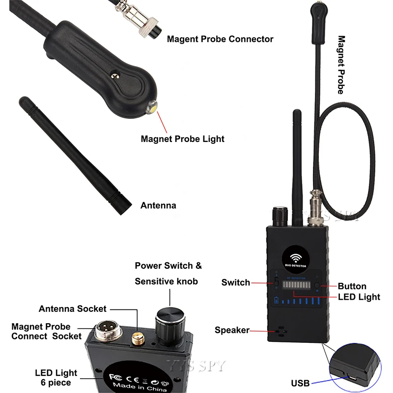 Обновленный G328B RF детектор сигнала Wifi gps ошибка Мини анти шпион Скрытая камера детектор для GSM трекер устройства gps Радар радио найти