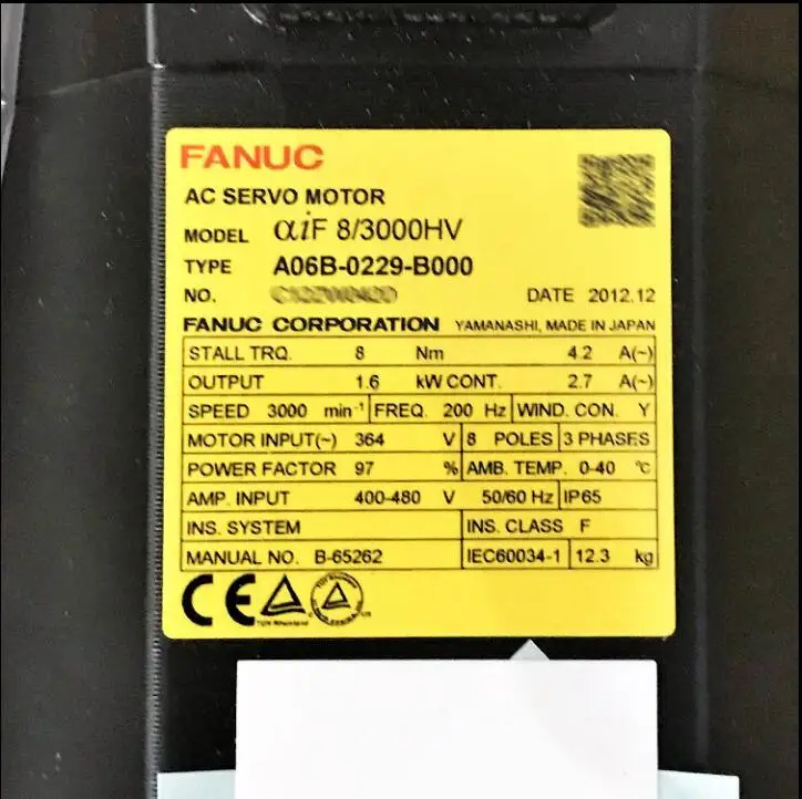 Fanuc сервопривод мотор A06B-0239-B200 для ЧПУ части управления Alpha iS 12/4000HV