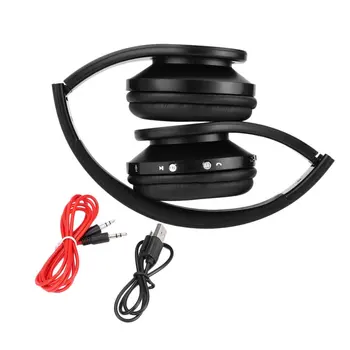 

Bluetooth headphones with Mic for mobile computer tablet Heavy bass folding portable adjustable for iPhone PC Laptop 3.5mm Audio
