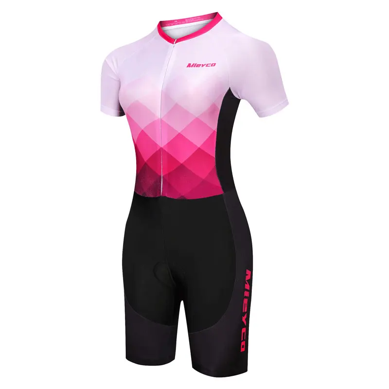 Mieyco Женская одежда с коротким рукавом Сексуальная команда тела одежда для плавания для бега оборудование для велоспорта ciclismo maillot с инициалами - Цвет: Серебристый