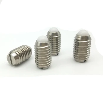 

2pcs M12 Slotted nylon bead positioning screws one word ball head spring plunger screw stainless steel bolts 20mm-35mm length