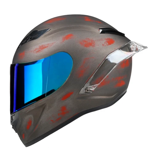Полный уход за кожей лица мотоциклетный шлем ржавчины стиль Casco De Moto Capacete Мотокросс по бездорожью DOT Сертифицированный гоночный шлем каск - Цвет: 2