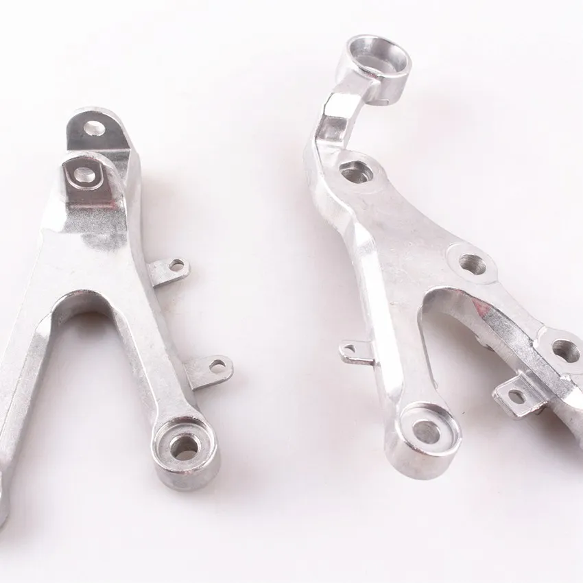 Переднего пассажира подножки для ног кронштейн для Yamaha YZF R6 2006-2011 2007 2008 2009 2010 Алюминий серебро