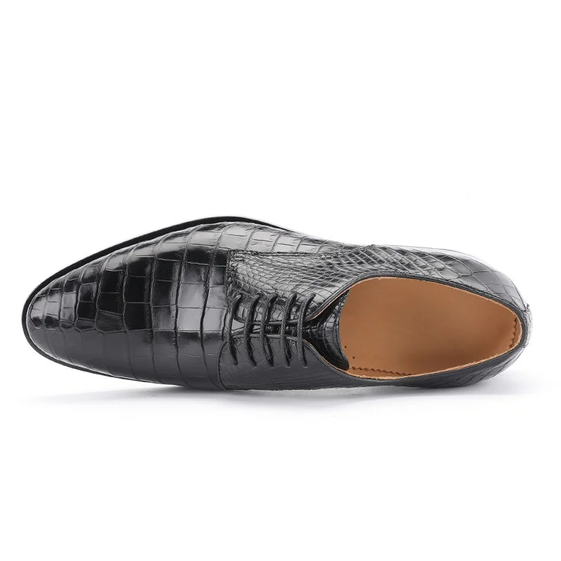 Мужские классические туфли из крокодиловой