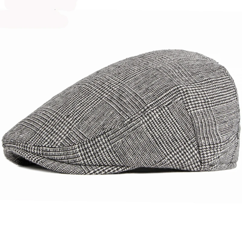 

HT3350 Beret Cap Female Male Cap Hat Spring Autumn Plaid Ivy Newsboy Flat Cap Retro Artist Painter Beret Hat Men Women Berets