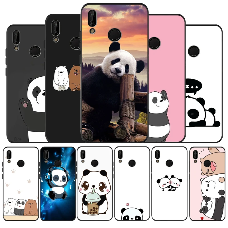 Мягкий силиконовый чехол с милой пандой для Huawei P40 P30 P20 P10 P9 Lite Pro 2019 P smart Y6 Y9 2018 |