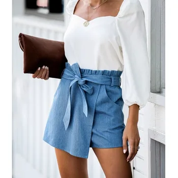 

Ms. Cowboy Leisure Shorts Women's outfits New Lace Loose Shorts irregular Shorts