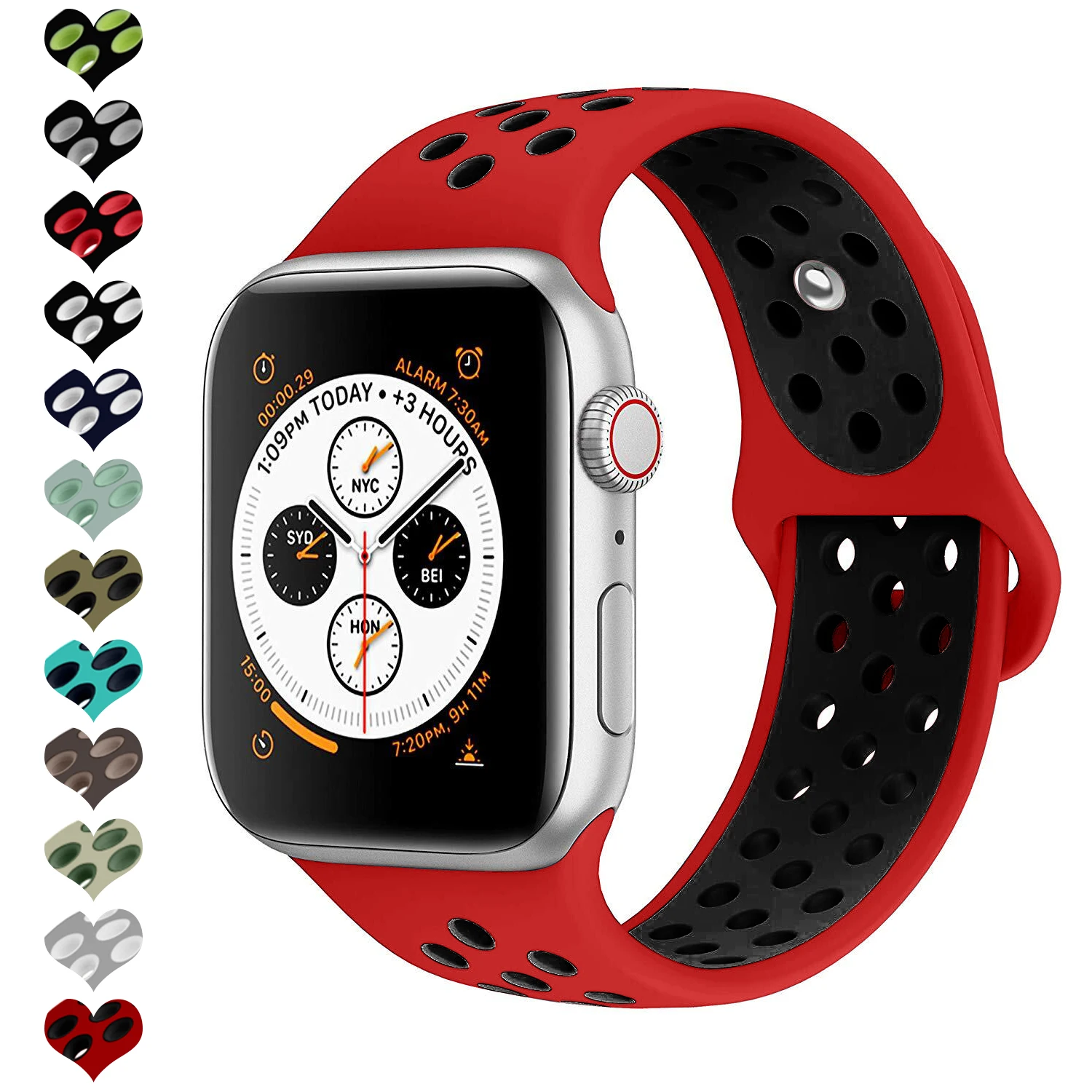 Спортивный силиконовый ремешок Joyozy для apple watch 40 мм 44 браслет 5 4 3 2 1 iwatch 38 42 |